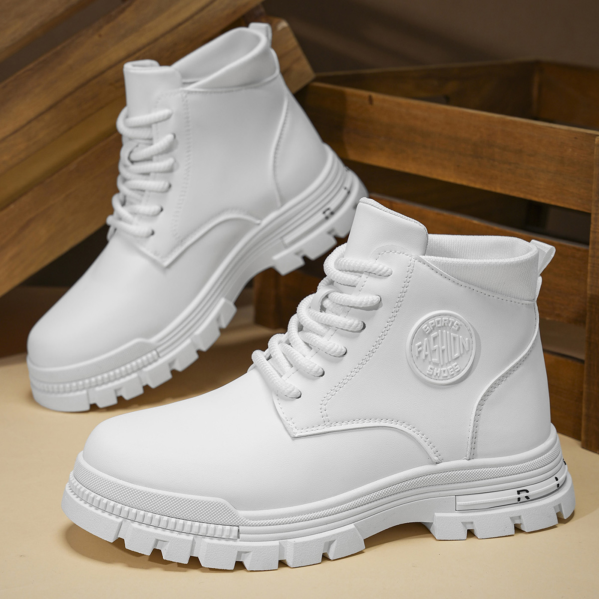 Men'S Shoes Timberland - Мужские модные всесезонные белые мотоциклетные ботинки,
