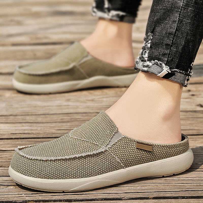 Men'S Shoes Slip On - Мужские кеды из канваса, слипоны для