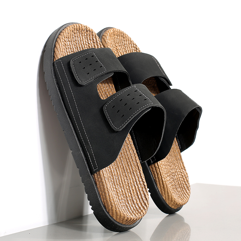 Men'S Shoes Slip On - Дизайнерские мужские летние сандалии из натуральной