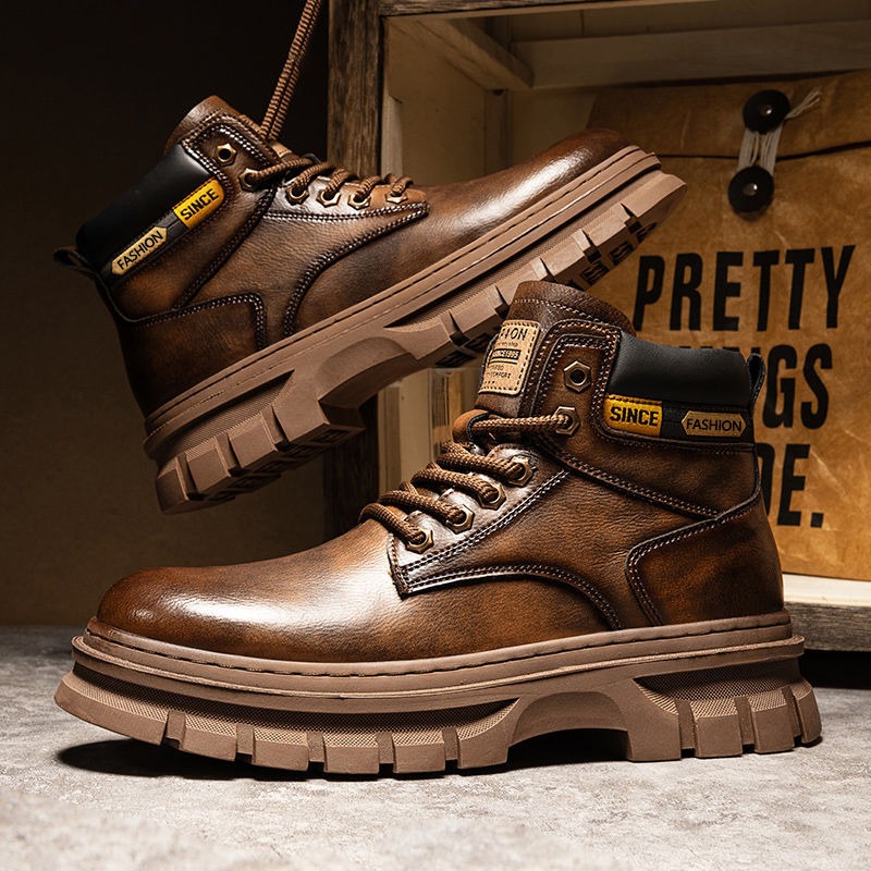 Men'S Shoes Timberland - Винтажные мужские ботильоны на платформе, осенне-зимние