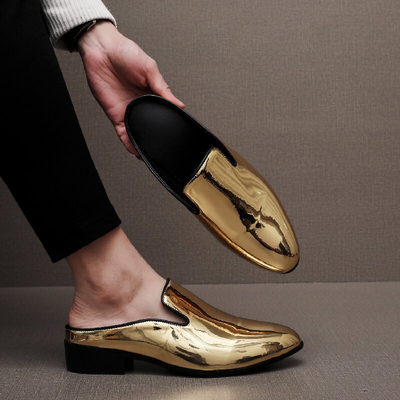 Men Shoes Office - Мужские повседневные модные полукожаные туфли-полуботинки размеры