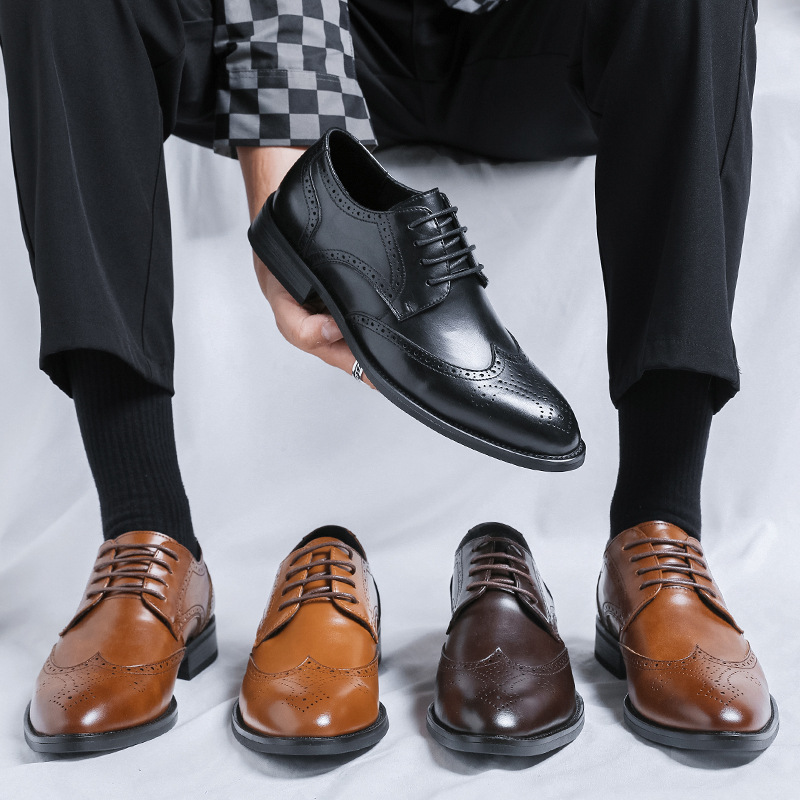 Men Shoes Office - Мужские туфли-оксфорды ручной работы, деловая официальная