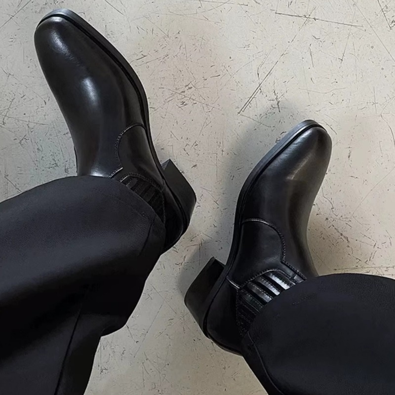 Осенне-зимние черные кожаные б – обзор и цена Men'S Shoes To Increase Height