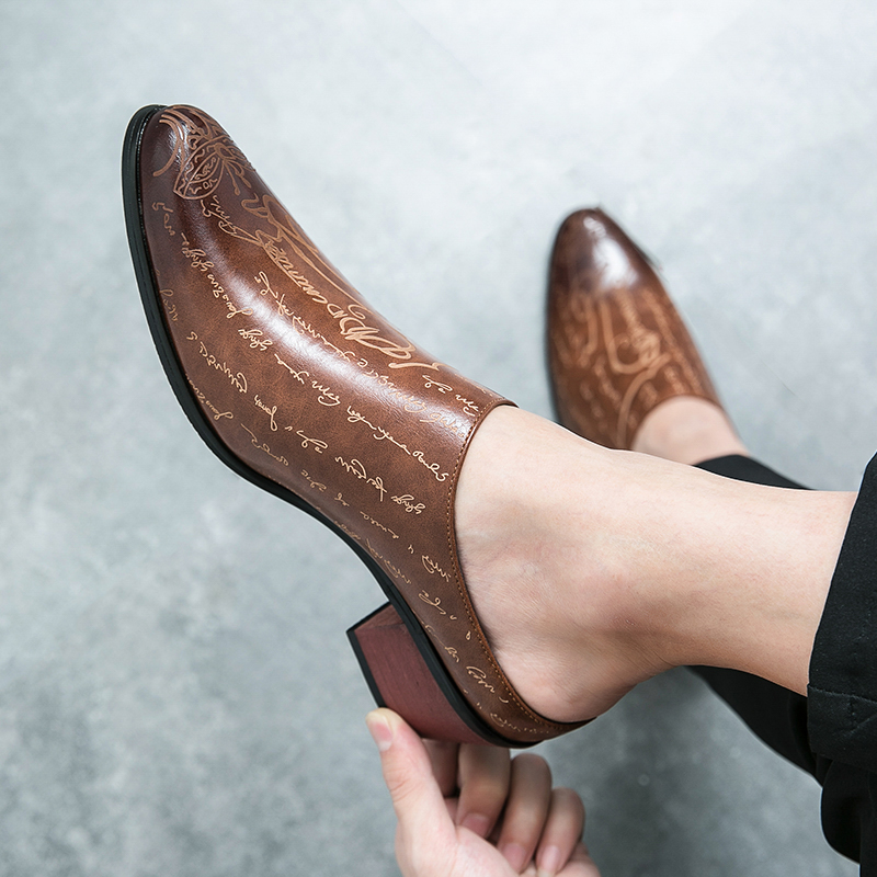 Мужские коричневые кожаные мюл – обзор и цена Men'S Shoes Slip On