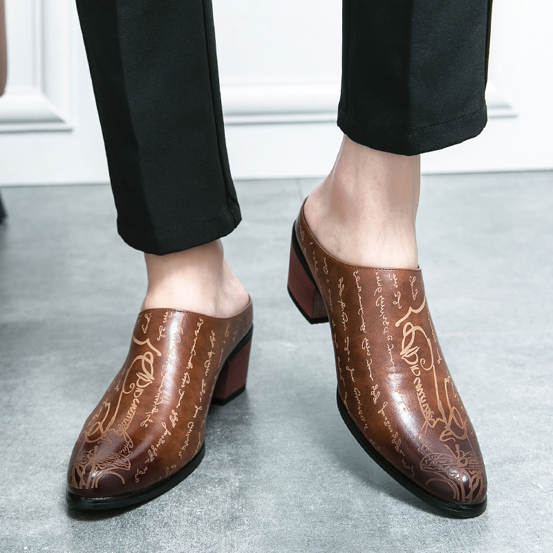 Мужские коричневые кожаные мюл – обзор и цена Men'S Shoes Slip On