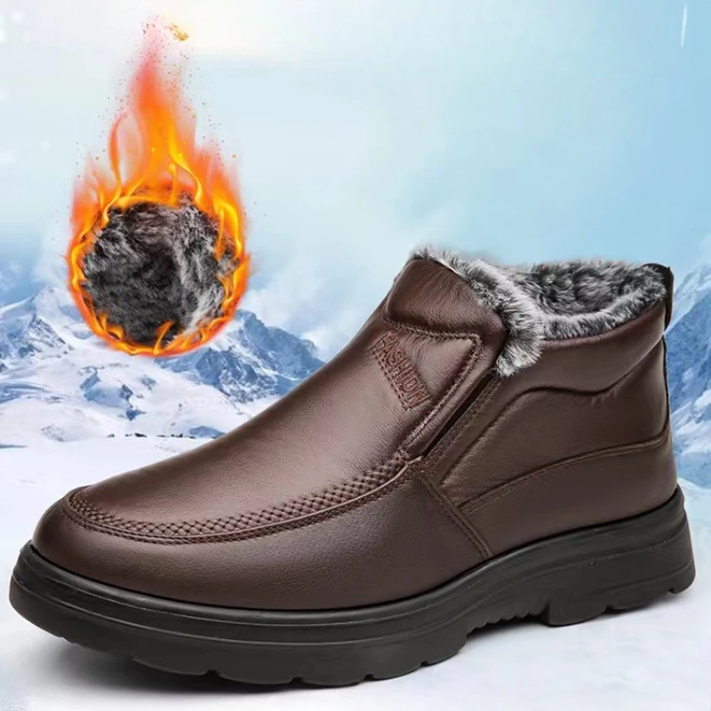 Зимние мужские ботильоны, плюш – обзор и цена Men'S Shoes Slip On